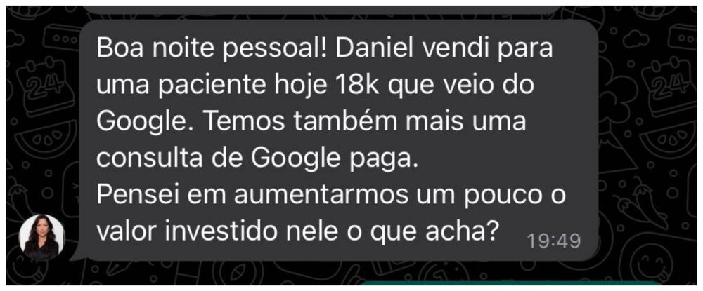 Cliente vendeu 18 mil vindo do Google